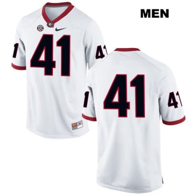 Men's Georgia Bulldogs NCAA #41 Channing Tindall Nike Stitched White Authentic No Name College Football Jersey YEV1054FD